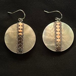 SS Round Mother of Pearl Earrings